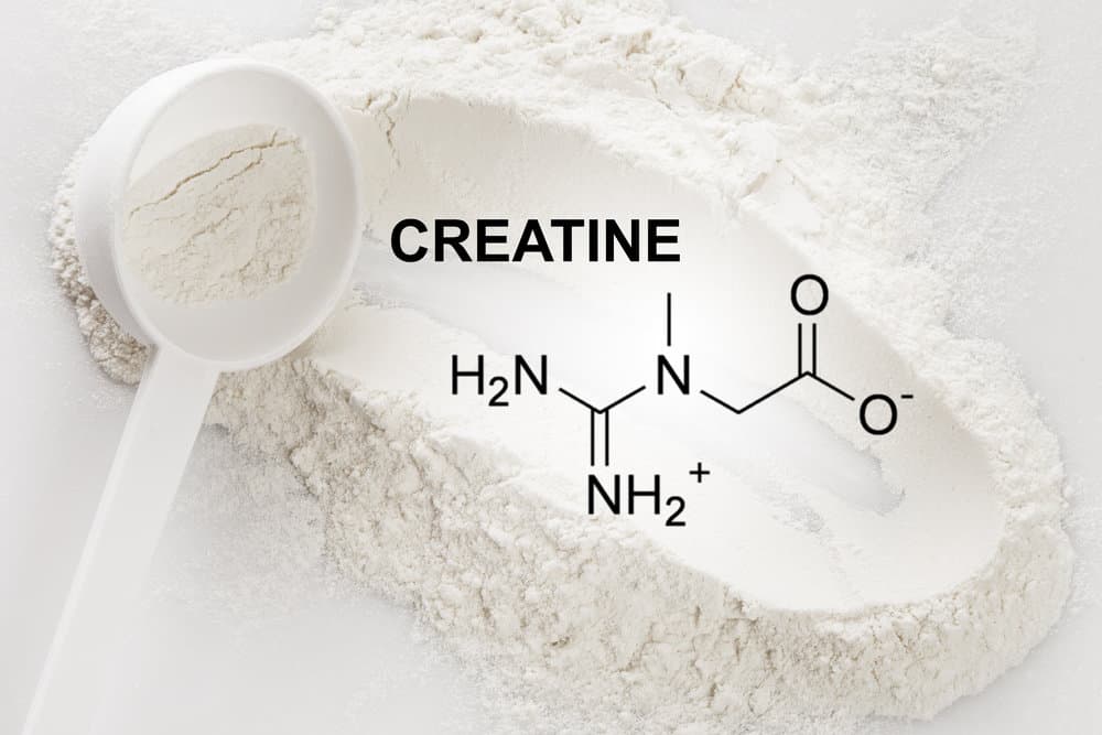 Creatine powder and chemical formula